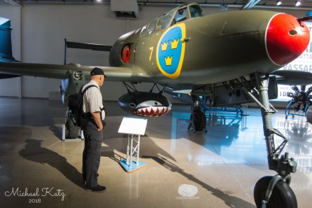 Flygvapenmuseum i Linköping har mange obskure SAAB militærfly. Her en SAAB 21 fra 1943.